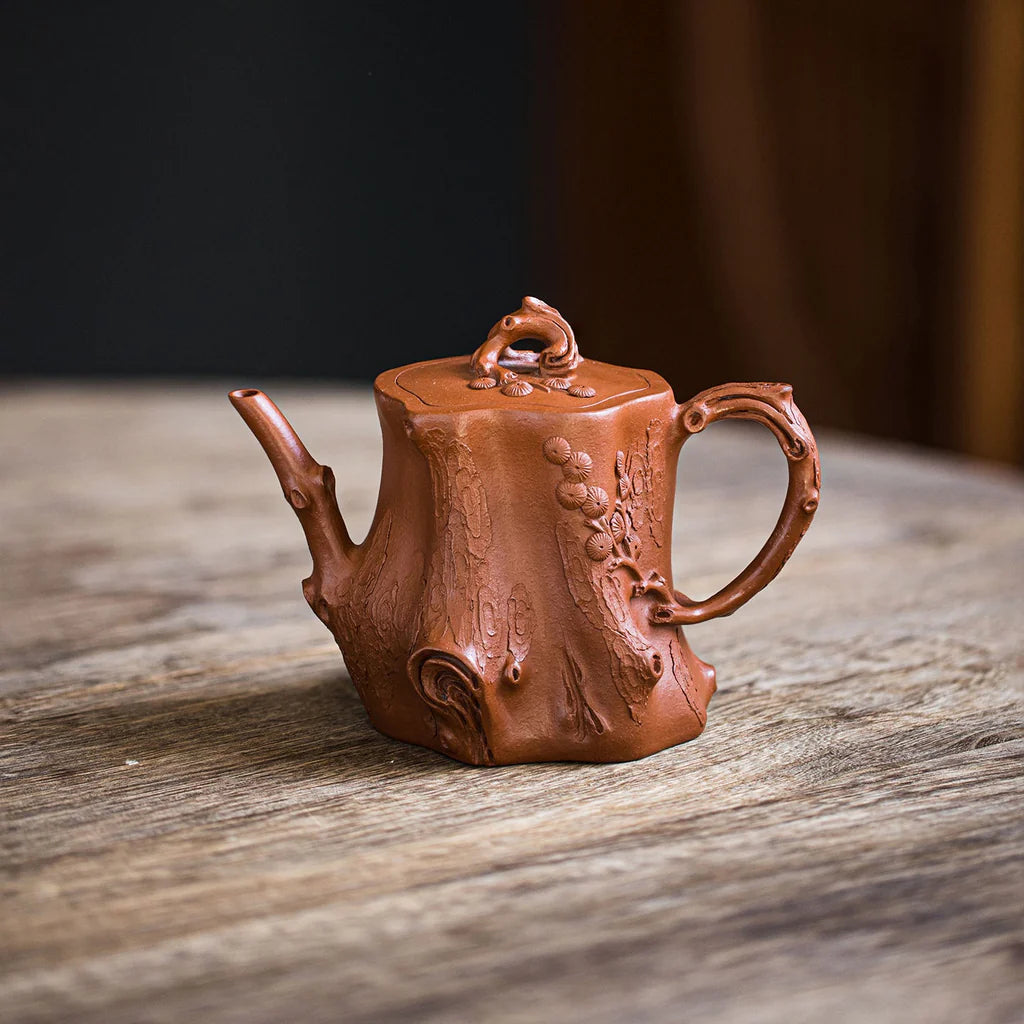 Tall Pine Stump Yixing Teapot 220ml