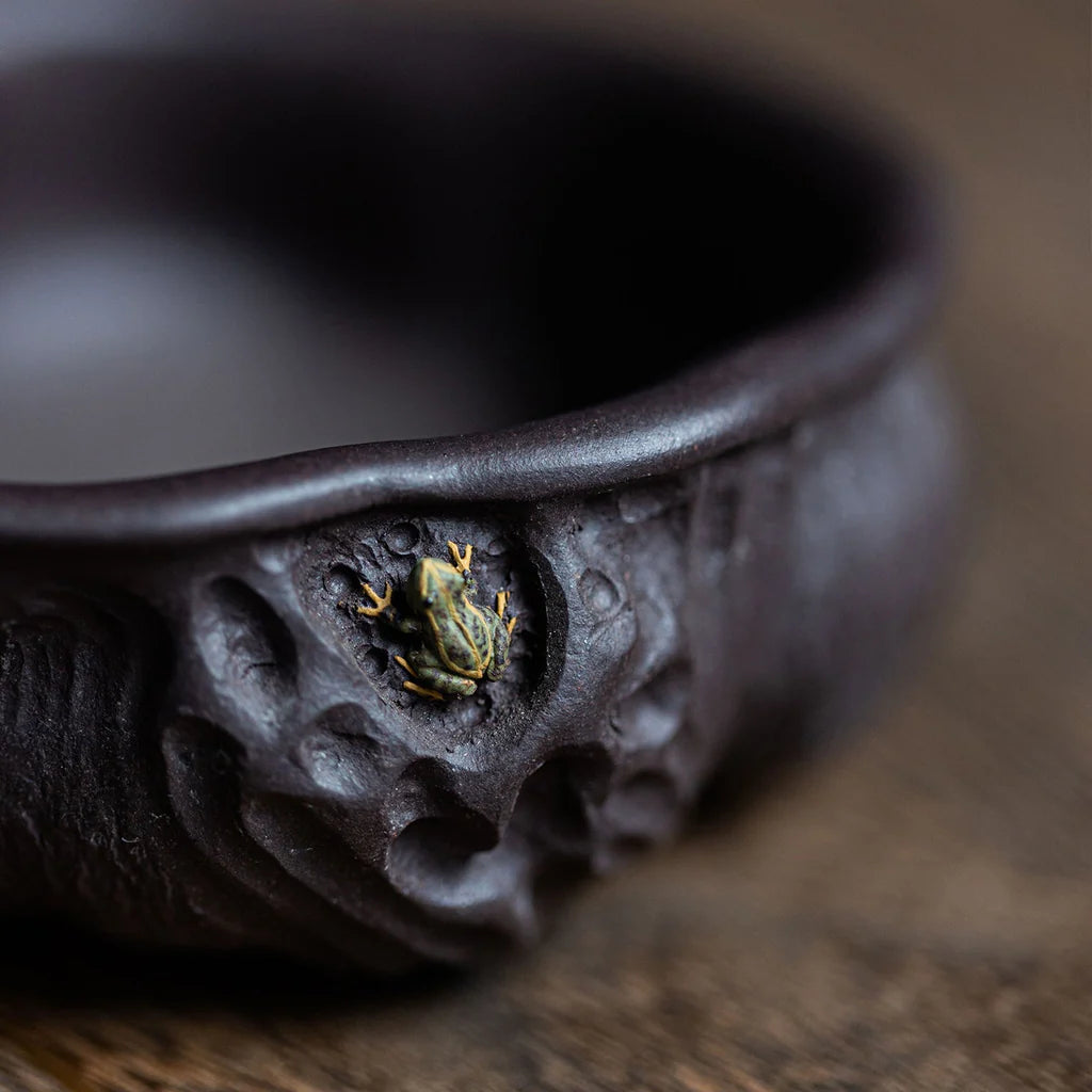 Lotus and Frog Yixing Teacup 60ml