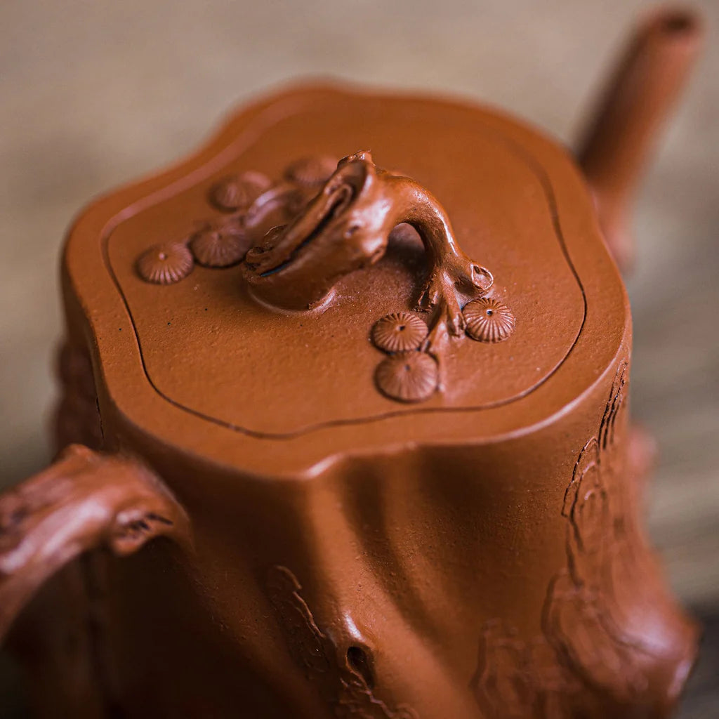 Tall Pine Stump Yixing Teapot 220ml