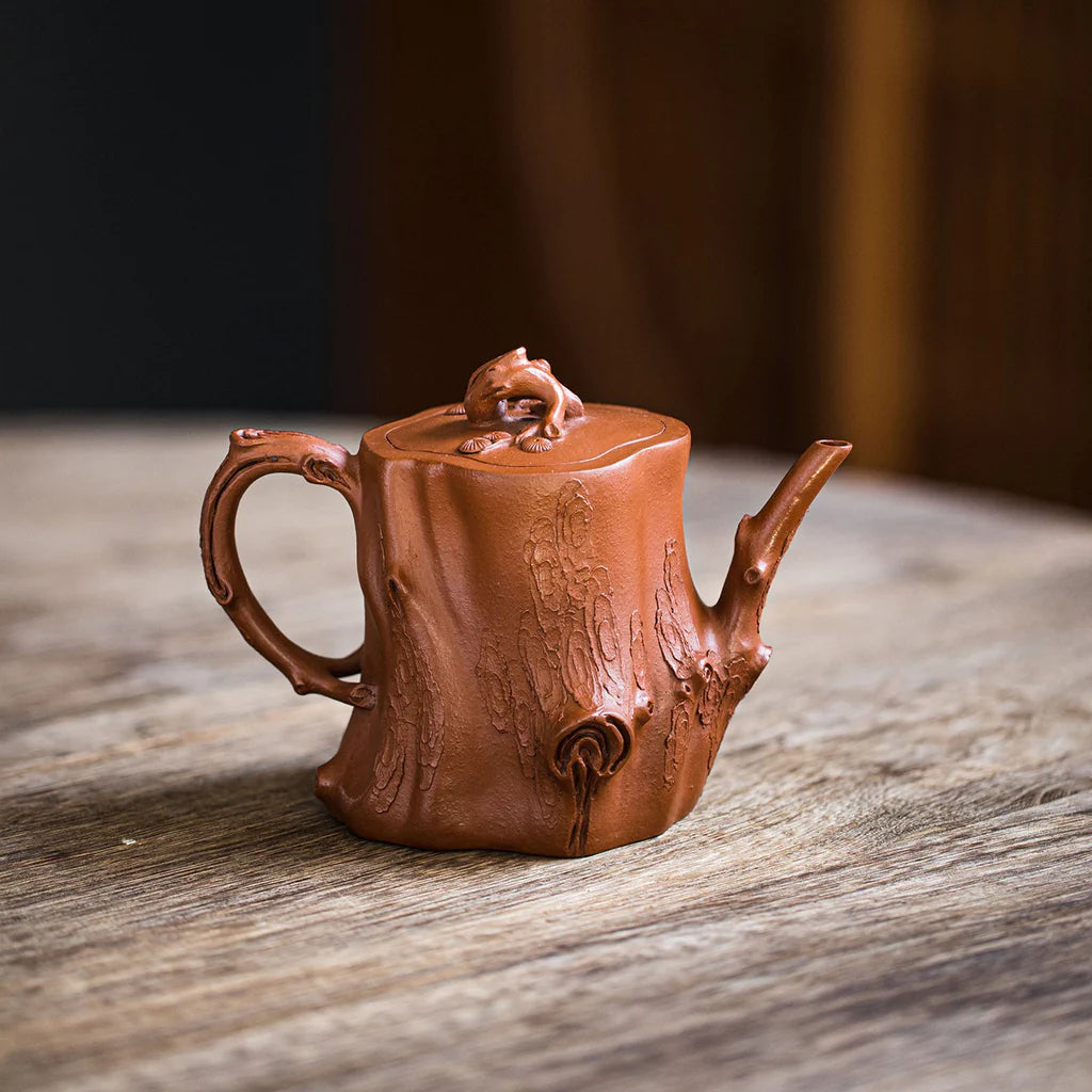 Tall Pine Stump Yixing Teapot 220ml