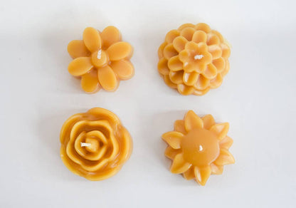 Beeswax Flower Tealight Set