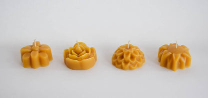 Beeswax Flower Tealight Set