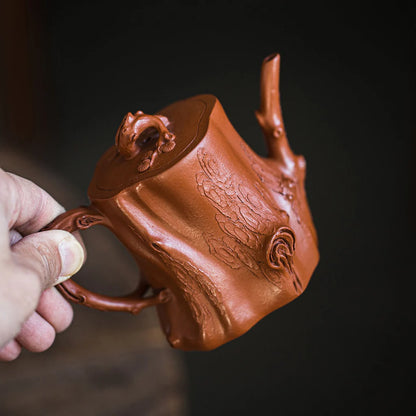 Tall Pine Stump Yixing Teapot 220ml