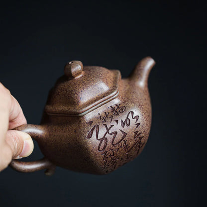 Hexagonal Lian Zi Yixing Teapot 300ml