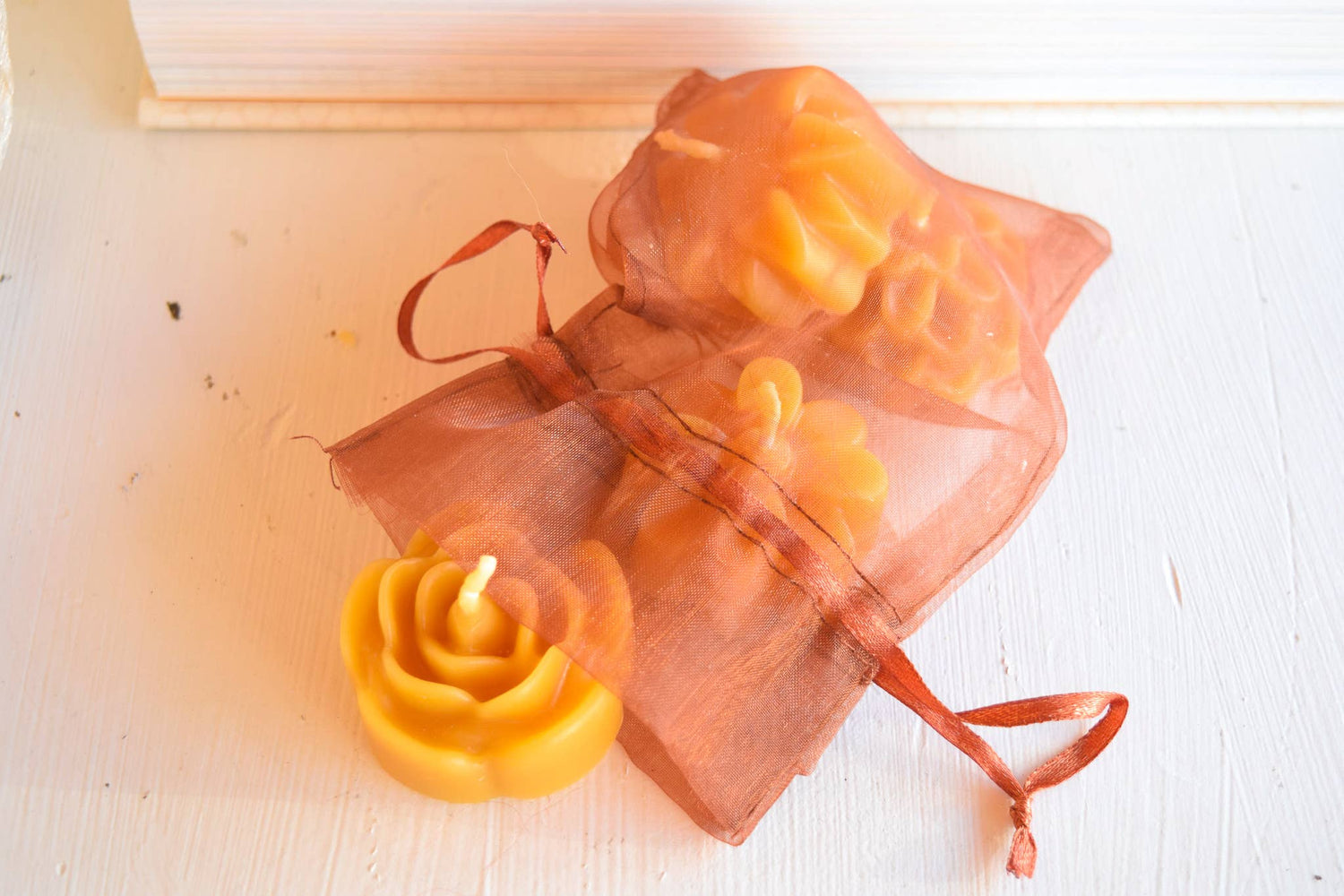 Beeswax Flower Tealight Set